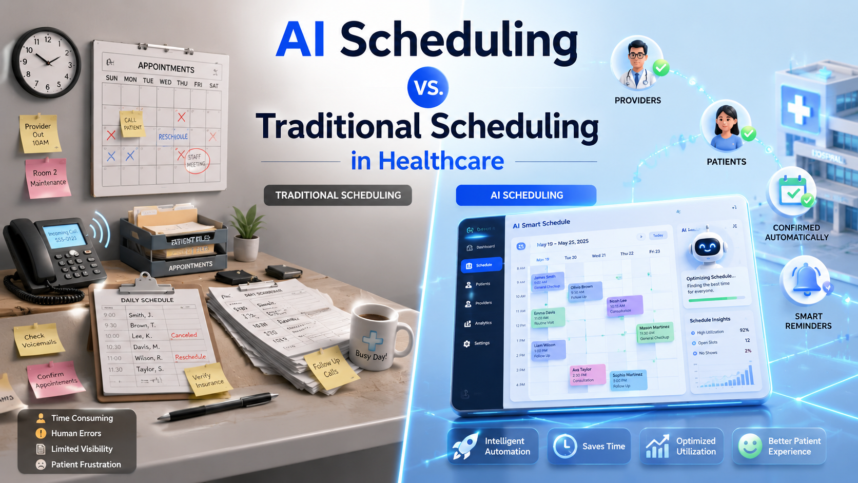 AI Scheduling vs. Traditional Scheduling in Healthcare